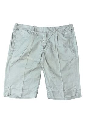 G1 Goods Women’s Size 12 Light Sage Green Paper Twill Cotton Bermuda Shorts